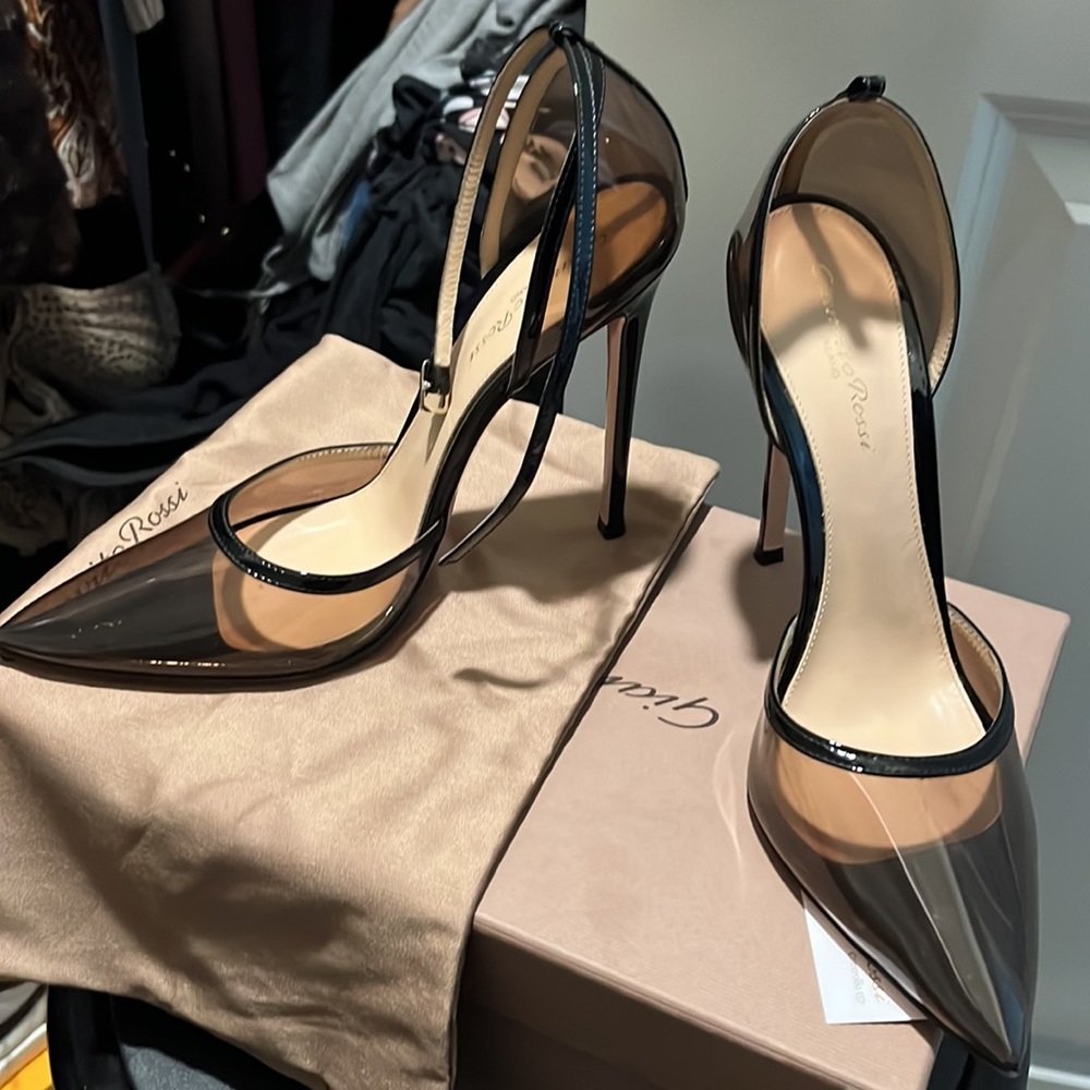 Gianvito Rossi Black and Brown Heels - Picture 6 of 7